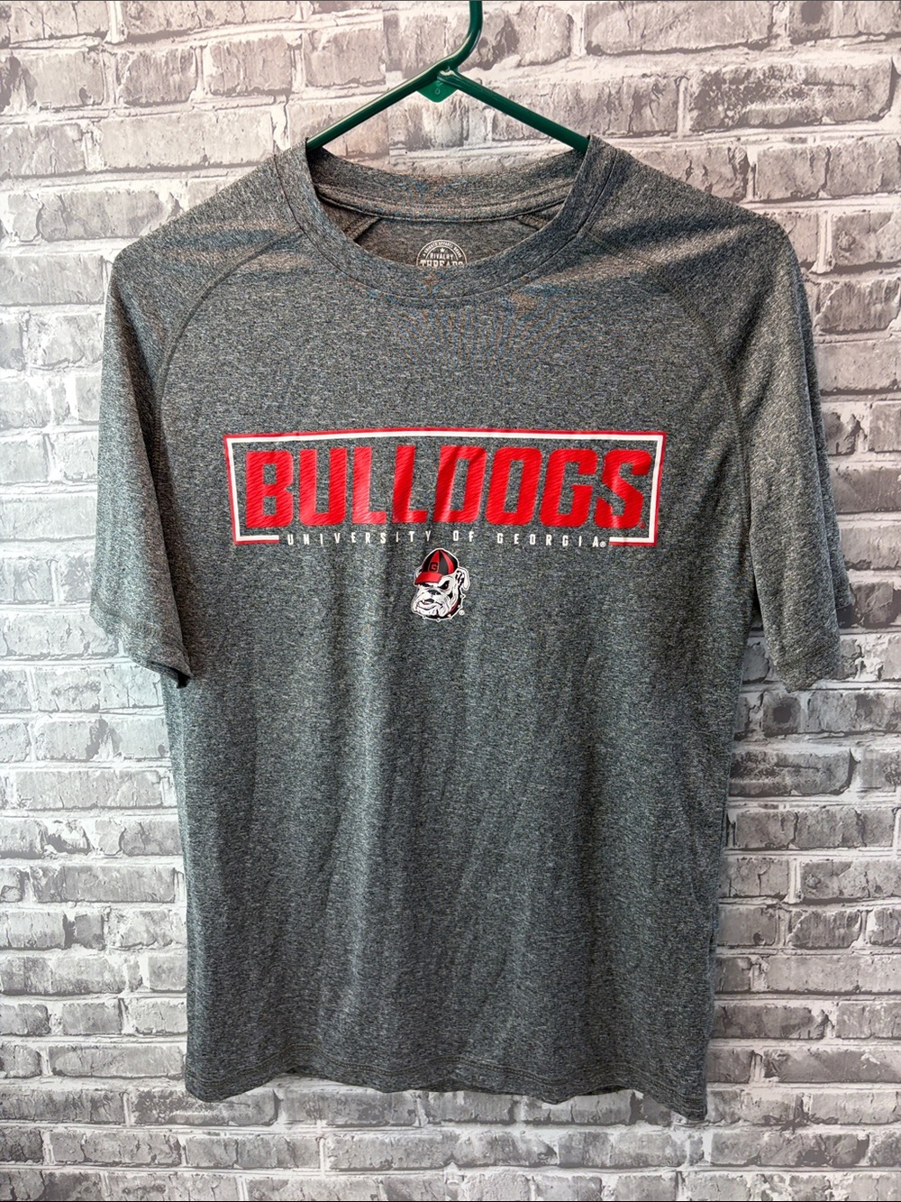 Georgia‎ Bulldogs 
Rivalry Threads Gray and Red Bulldogs Short-Sleeve Tee